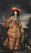Jan Frans van Douven Anna Maria Luisa de' Medici in hunting dress Spain oil painting artist